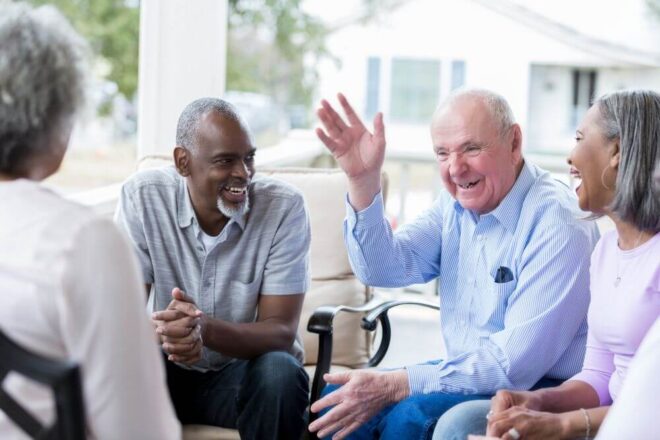 Elderly Friends Hanging Out